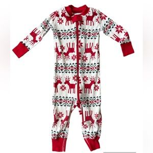 Hanna Andersson Dear Deer Baby Zip Sleeper Pajamas 12-18